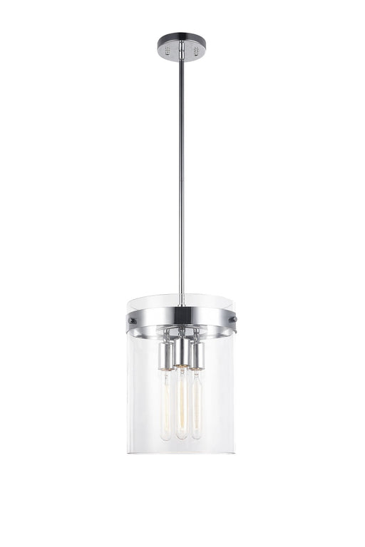 Zale 3-Light Pendant in Chrome