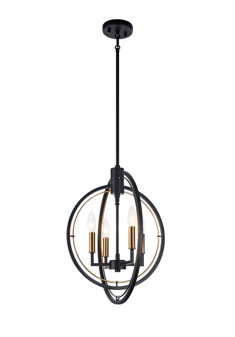 Odyssey 4-Light Pendant in Black