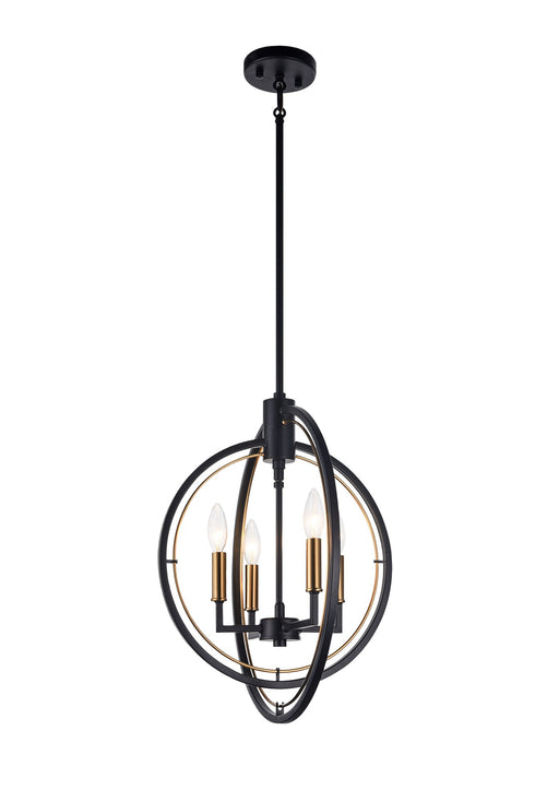 Odyssey 4-Light Pendant in Black
