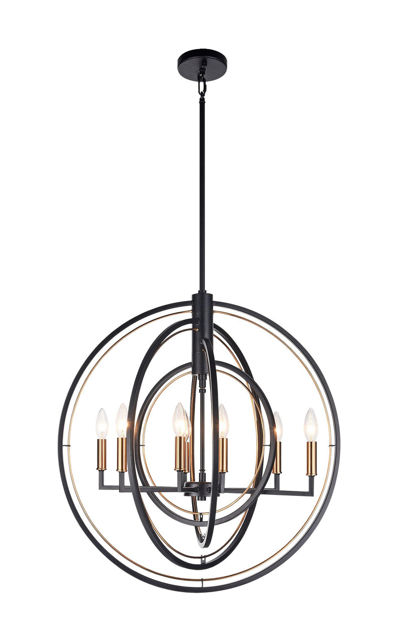 Odyssey 8-Light Chandelier in Black