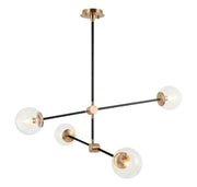 Cosmic 38" 4-Light Chandelier in Aged Gold Brass