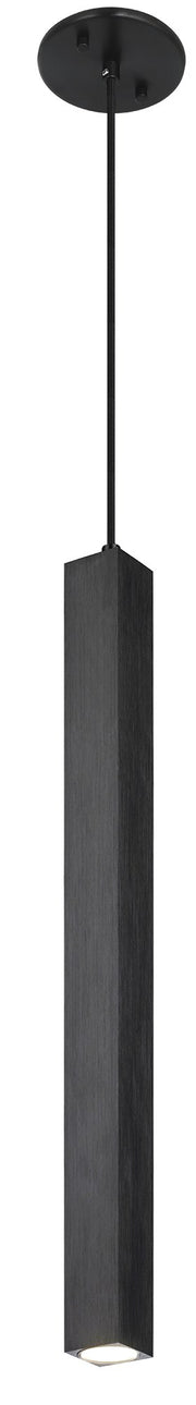 Royce Tall LED Mini Pendant in Oxidized Black