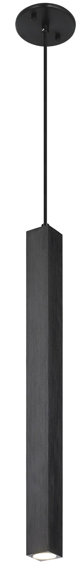 Royce Tall LED Mini Pendant in Oxidized Black