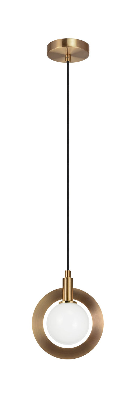 Astro Mini Pendant in Aged Gold Brass