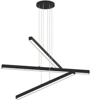Presley 37" 6-Light LED Chandelier in Matte Black