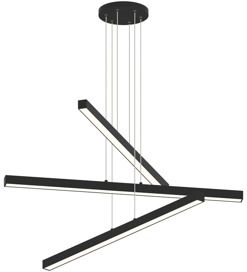 Presley 37" 6-Light LED Chandelier in Matte Black