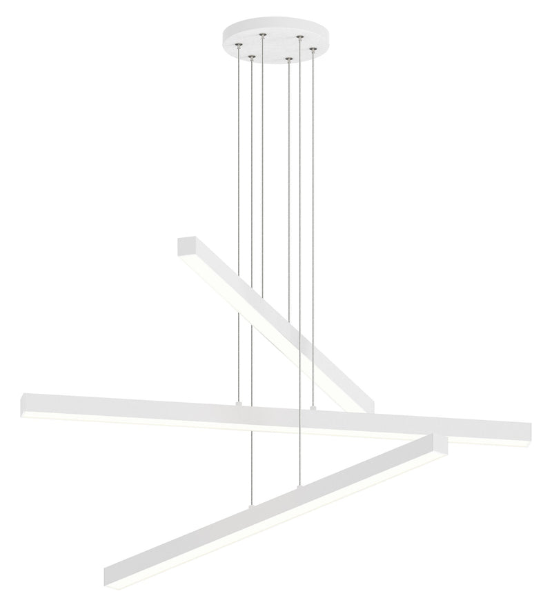 Presley 37" 6-Light LED Chandelier in Matte White