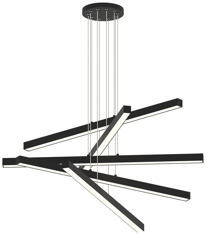 Presley 40.5" 10-Light LED Chandelier in Matte Black