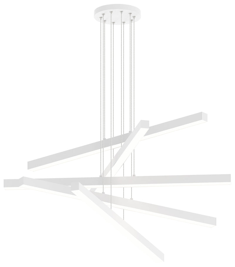 Presley 40.5" 10-Light LED Chandelier in Matte White