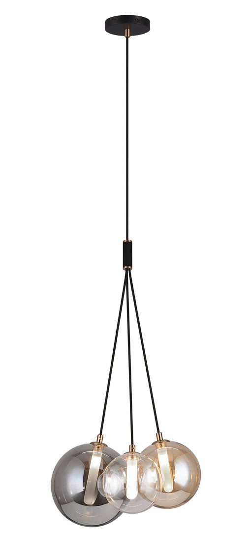 Magma 3-Light Pendant in Black
