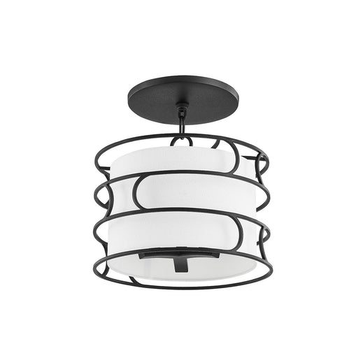 Reedley 3-Light Semi-Flush Mount in Forged Iron