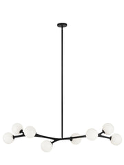 Rami 55" 8-Light Linear Chandelier in Black