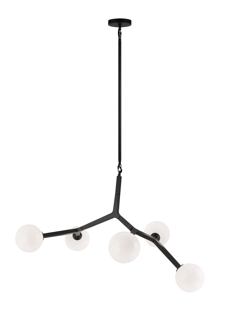 Rami 23" 5-Light Chandelier in Black