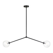 Novo 39.5" 2-Light Linear Chandelier in Black