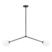 Novo 39.5" 2-Light Linear Chandelier in Black