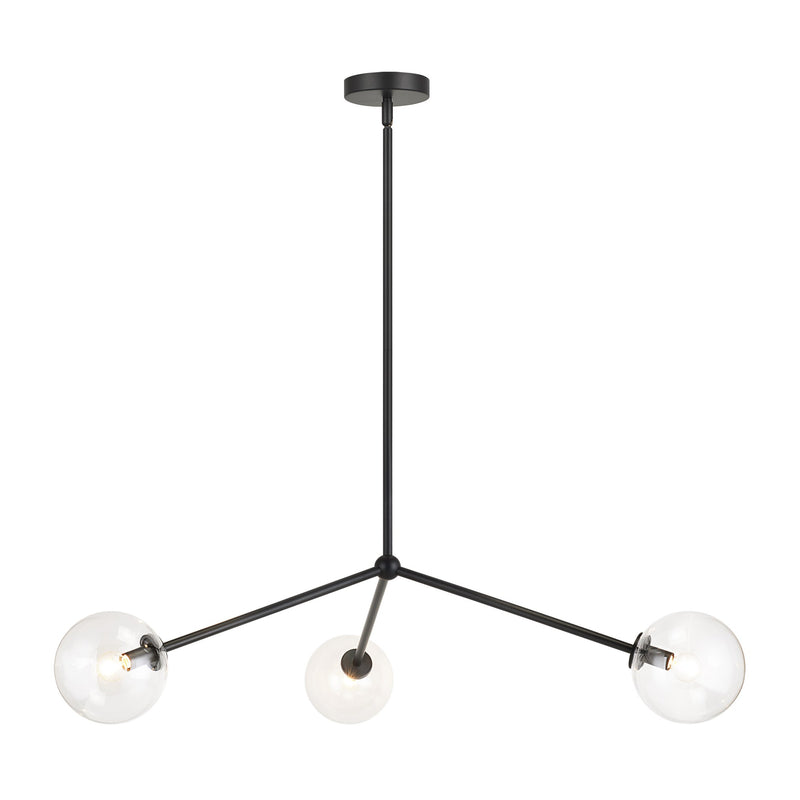 Novo 31" 3-Light Chandelier in Black