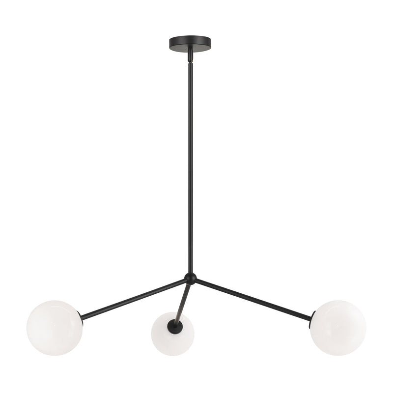 Novo 31" 3-Light Chandelier in Black