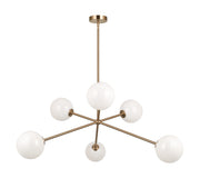 Novo 33" 6-Light Chandelier in Aged Gold Brass