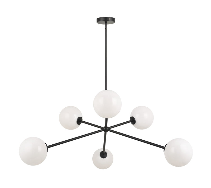 Novo 33" 6-Light Chandelier in Black
