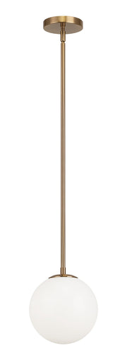 Novo 8" Globe Mini Pendant in Aged Gold Brass