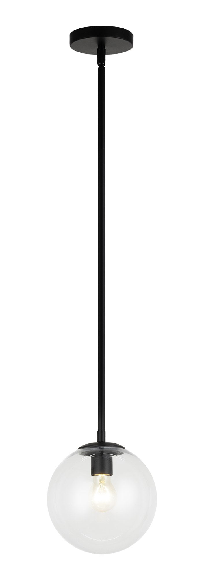 Novo 8" Globe Mini Pendant in Black
