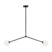 Novo 38.75" 2-Light Linear Chandelier in Black