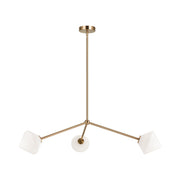 Novo 30.5" 3-Light Chandelier in Aged Gold Brass
