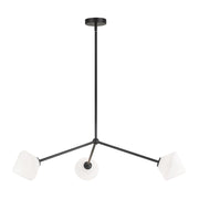 Novo 30.5" 3-Light Chandelier in Black