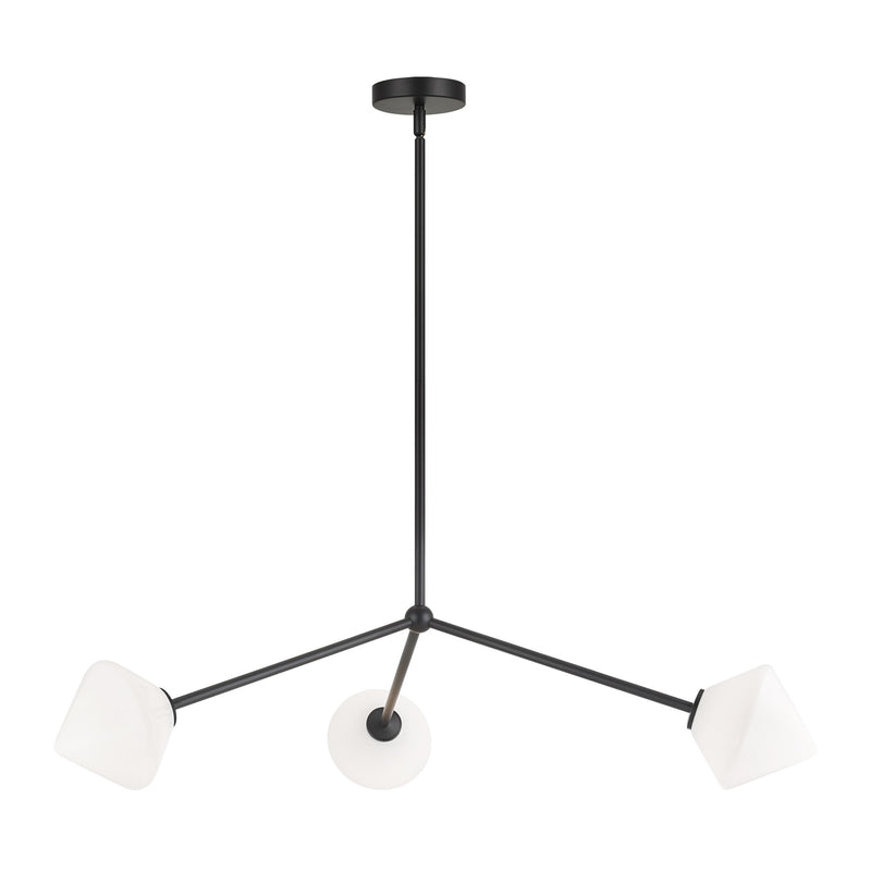 Novo 30.5" 3-Light Chandelier in Black