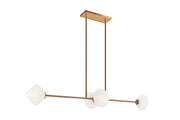 Novo 47.5" 4-Light Linear Chandelier in Aged Gold Brass