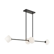 Novo 47.5" 4-Light Linear Chandelier in Black