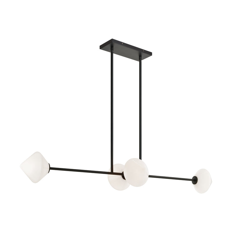Novo 47.5" 4-Light Linear Chandelier in Black