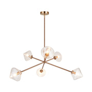 Novo 32.5" 6-Light Chandelier in Aged Gold Brass