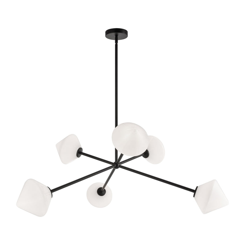Novo 32.5" 6-Light Chandelier in Black
