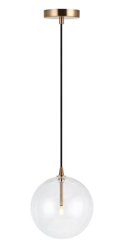 Bolha 8.5" Pendant in Aged Gold Brass