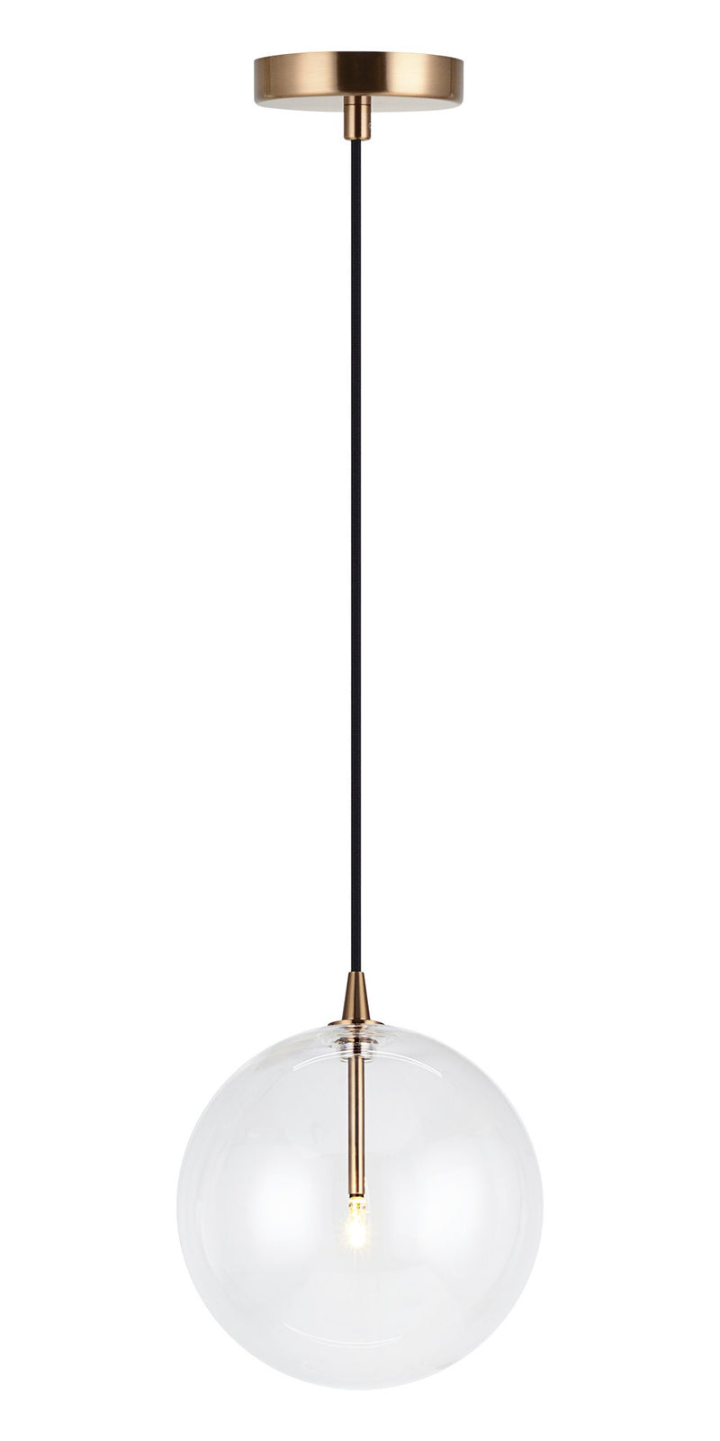 Bolha 8.5" Pendant in Aged Gold Brass