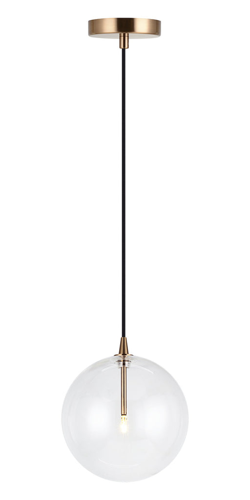 Bolha 8.5" Pendant in Aged Gold Brass