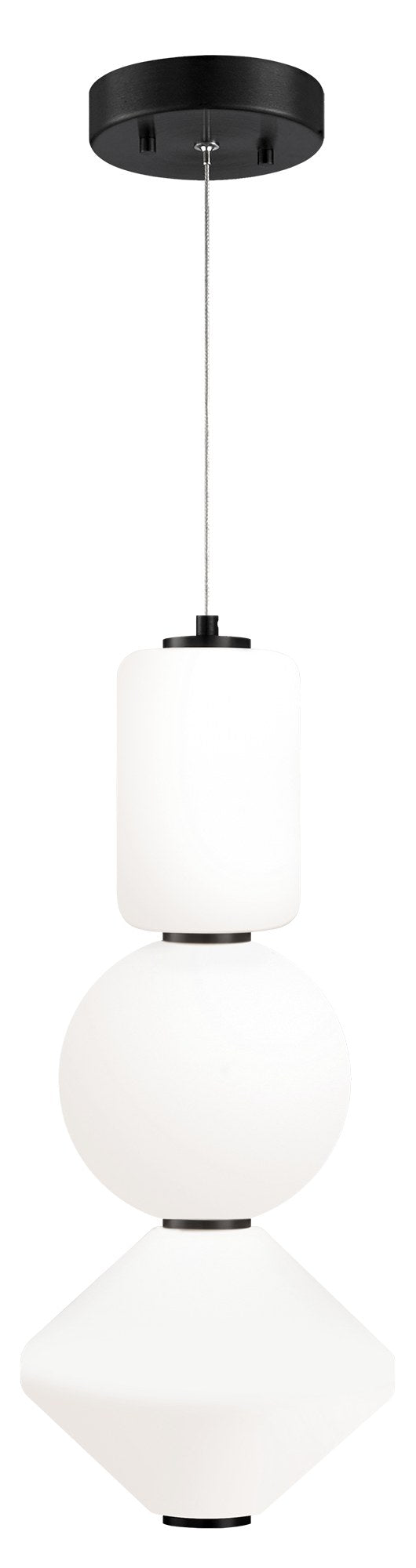 Dango 8" x 19.6" LED Pendant in Oxidized Black
