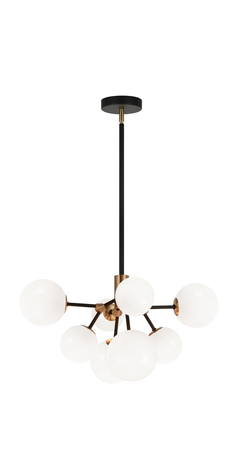 Novu 8-Light Chandelier in Aged Gold Brass