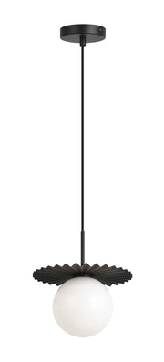 Modern Ruff 10" Pendant in Black