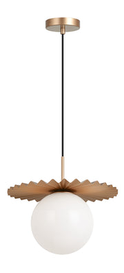 Modern Ruff 14" Pendant in Matte Gold
