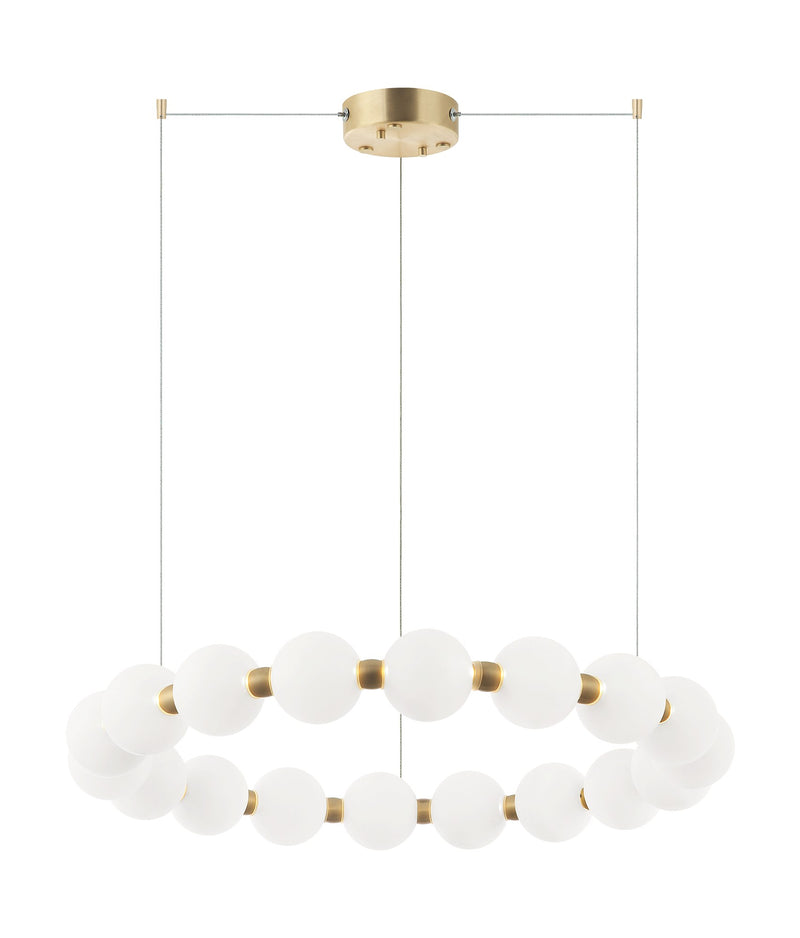 Oni 25" LED Pendant in Oxidized Gold