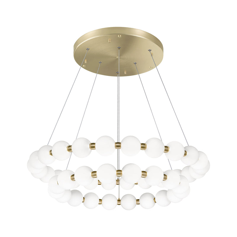 Oni 31.5" 2-Tier LED Pendant in Oxidized Gold