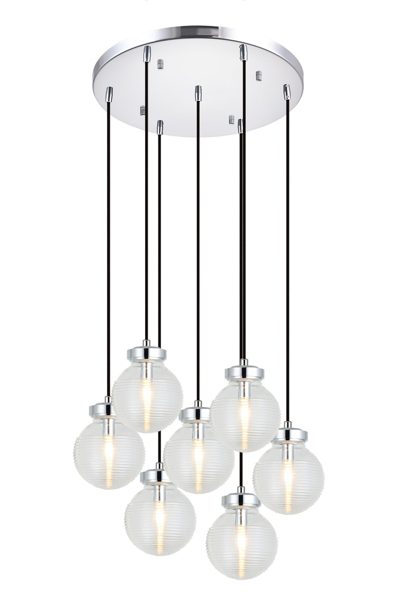 Ridge 7-Light Pendant in Chrome