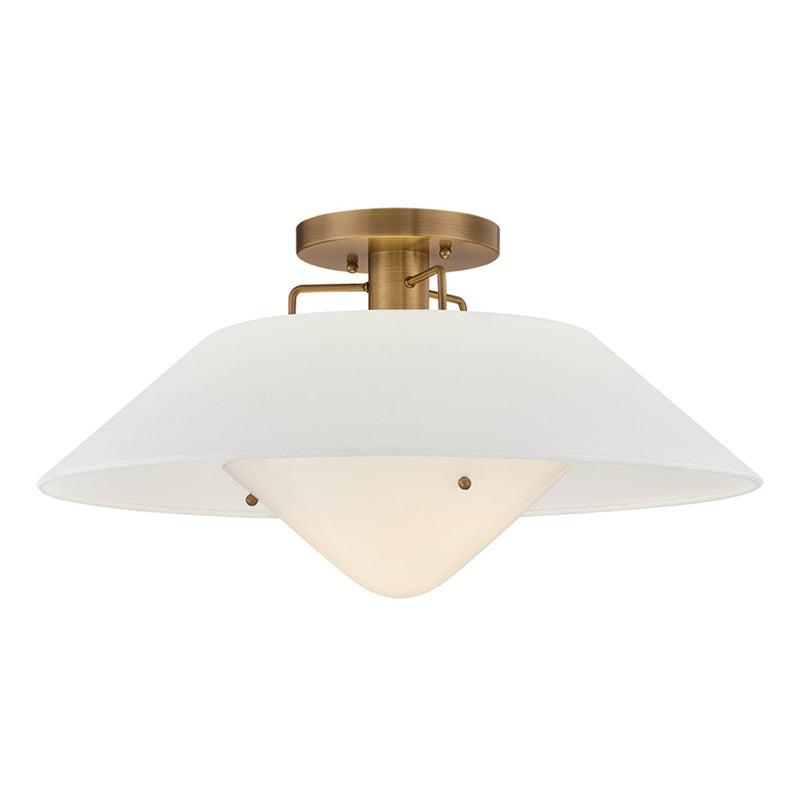 Otto Semi-Flush Mount in Patina Brass