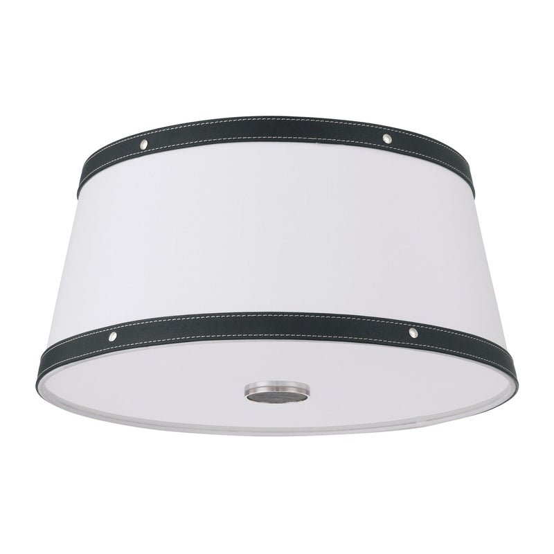 Callahan 3 Light 17" Flush Mount in Polished Nickel