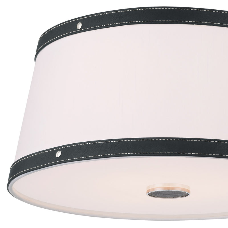 Callahan 3 Light 17" Flush Mount in Polished Nickel