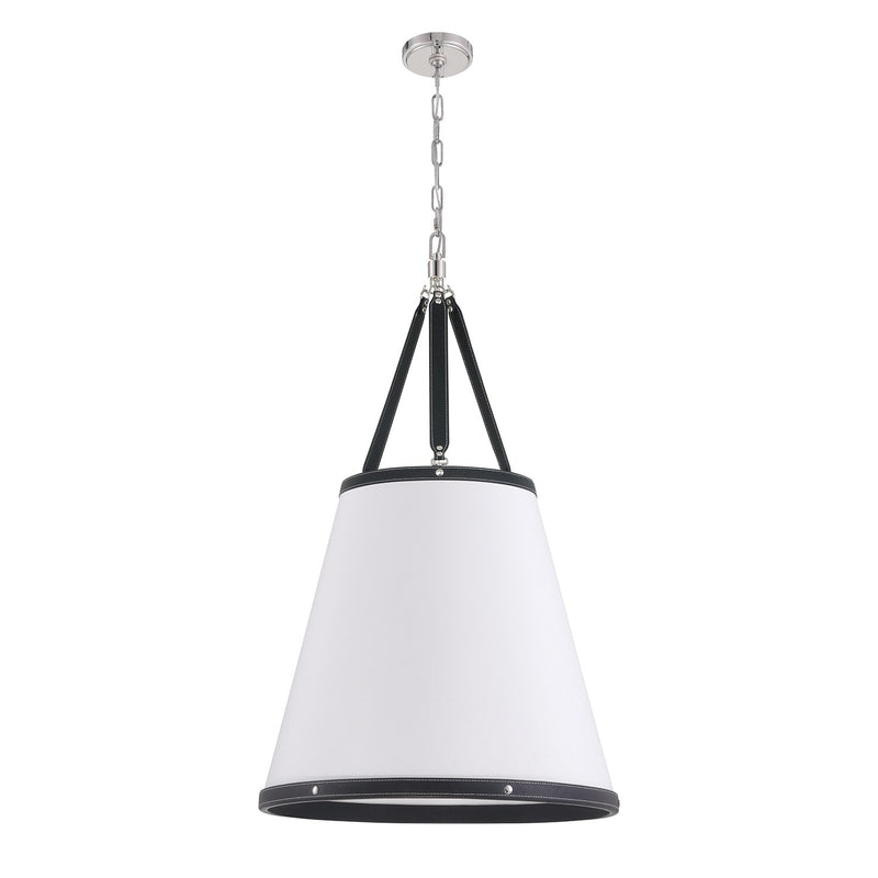 Callahan 6 Light 21" Pendant in Polished Nickel