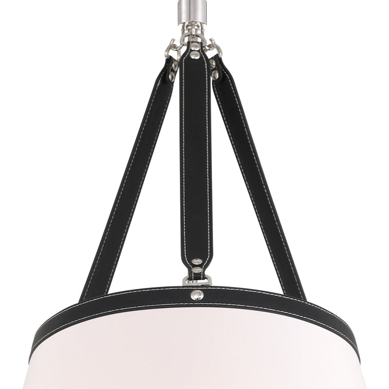 Callahan 6 Light 21" Pendant in Polished Nickel