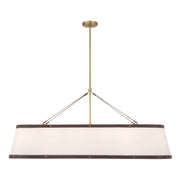 Callahan 6 Light 47.5" Linear Oval Pendant in Luxe Gold